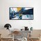 Large Abstract Canvas Wall Art for Living Room - Blue and white